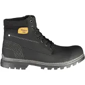 Carrera Herren Schnürstiefel Schwarz mit Kontrastdetails und Logo-Design
