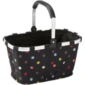 Reisenthel Einkaufskorb "carrybag", bunt (dots), B:48cm H:29cm T:28cm, Polyester, Einkaufskörbe, Einkaufskorb, Standfüße, ummantelter Griff zum Umklappen, Innentasche Reißverschluss