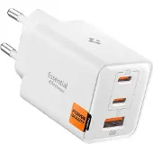 Spigen Netzteil EE473EU Essential, 47W, 3A, 1 x USB-A - 2 x USB-C, Weiß ACH09464
