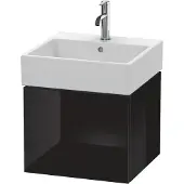Duravit L-Cube Waschtischunterbau wandhängend, 1 Auszug, 484x394x459mm, LC617404040, Farbe: Schwarz Hochglanz Lack
