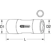 Ks Tools 1/4" Stecknuss mit Schutzisolierung - 117.1411