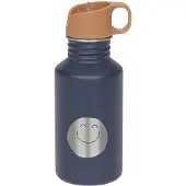 Lassig Trinkflasche LÄSSIG "Little Gang, Smile, navy", Kinder, Gr. 500ml, blau (navy), Edelstahl, Trinkflaschen Trinkflasche, inkl. Sportverschluss