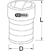 Ks Tools 913.1412 Schlagschraubereinsatz Schwarz