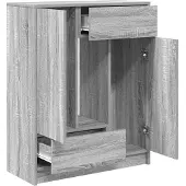vidaXL Sideboard mit Schubladen und Türen Grau Sonoma 73x31x90 cm