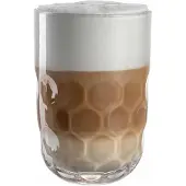 Leonardo Latte-Macchiato-Glas "Latte Macchiato Gläser (1) Gocce 390 ml 2er Set transparent", bunt (transparent), 2 tlg., Glas, Trinkgefäße, Latte-Macchiato-Glas