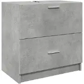 vidaXL Waschbeckenunterschrank Betongrau 59x37x59 cm Holzwerkstoff