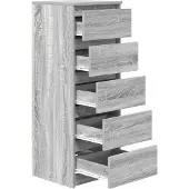 vidaXL Sideboard mit Schubladen Grau Sonoma 37,5x35x99cm Holzwerkstoff