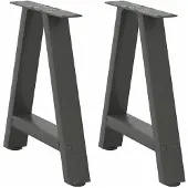 vidaXL Couchtischbeine A-Form 2 Stk. Anthrazit 38x(42-43) cm Stahl