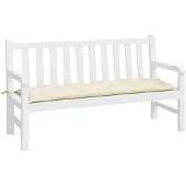 vidaXL Gartenbank-Auflage Creme 150x50x7 cm Oxford-Gewebe