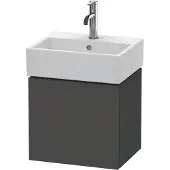 Duravit L-Cube Waschtischunterbau wandhängend, 1 Tür, Anschlag rechts, 434x400x341mm, LC6245R4949, Farbe: Graphit Matt Dekor