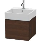 Duravit L-Cube Waschtischunterbau wandhängend, 1 Auszug, 484x394x459mm, LC617406969, Farbe: Nussbaum gebürstet Echtholzfurnier
