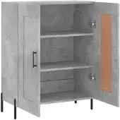 vidaXL Sideboard Betongrau 69,5x34x90 cm Holzwerkstoff