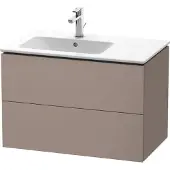 Duravit L-Cube Waschtischunterbau wandhängend, 2 Schubkästen, Becken links, 820x550x481mm, LC629104343, Farbe: Basalt Matt Dekor