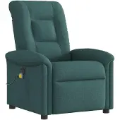 vidaXL Massagesessel Elektrisch Dunkelgrün Stoff