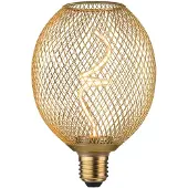 Paulmann LED-Leuchtmittel "Metallic Glow Standard 230V LED Globe dimmbar Messing", grau (messingfarben), L:16cm Ø:11cm, Leuchtmittel, LED-Leuchtmittel