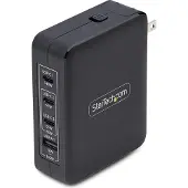 StarTech.com .com 140W USB-C-Wandladegerät, 3x USB-C/1x USB-A, PD 3.1 Internationaler GaN-Ladegerät für MacBook/Dell XPS/Inspiron, USB Typ C Netzteil, Laptop USBC Ladestecker, Drinnen, AC, 28 V, Schwarz