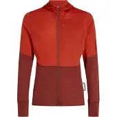 Icebreaker - Merino 200 Realfleece Descender L/S Zip - Merinojacke Gr L rot