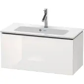 Duravit L-Cube Waschtischunterbau wandhängend, Compact, 1 Auszug, 820x400x391mm, LC615708585, Farbe: Weiß Hochglanz Lack
