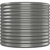 vidaXL Hochbeet Grau 554x100x68 cm Pulverbeschichteter Stahl