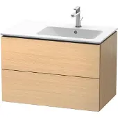 Duravit L-Cube Waschtischunterbau wandhängend, 2 Schubkästen, Becken rechts, 820x550x481mm, LC629207171, Farbe: Mediterrane Eiche Echtholzfurnier