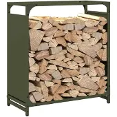 vidaXL Brennholzregal Olivgrün 60x28x65 cm Kaltgewalzter Stahl