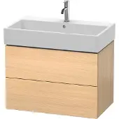 Duravit L-Cube Waschtischunterbau wandhängend, 2 Schubkästen, 784x544x459mm, LC627707171, Farbe: Mediterrane Eiche Echtholzfurnier