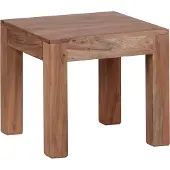 FineBuy Couchtisch Akazie Massiv-Holz 45 cm breit Wohnzimmer-Tisch Design Landhaus-Stil Beistelltisch natur