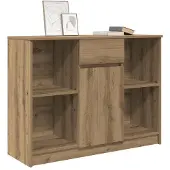 vidaXL Sideboard mit Schublade Artisan-Eiche 101x35x76cm Holzwerkstoff