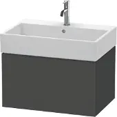 Duravit L-Cube Waschtischunterbau wandhängend, 1 Auszug, 684x394x459mm, LC617604949, Farbe: Graphit Matt Dekor