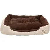 vidaXL Hundebett Beige und Braun XXL