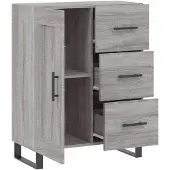 vidaXL Sideboard Grau Sonoma 69,5x34x90 cm Holzwerkstoff