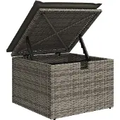 vidaXL 5-tlg. Garten-Sofagarnitur mit Kissen Grau Poly Rattan