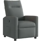 vidaXL Massage-Relaxsessel, Stoff, Dunkelgrau