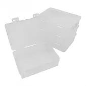 Merkloos Set aus 4 stapelbaren Aufbewahrungsboxen mit Deckel, transparent