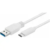 Microconnect USB3.1CA05W, 0,5 m, USB C, USB A, USB 3.2 Gen 1 (3.1 Gen 1), Weiß