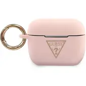 GUESS Slilicone Triangle Logo Airpods Pro Hlle (Rosa)