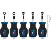 Bosch PRO Stubby-Schraubendreher PZ/SL, 5-teilges Set - 1600A03HU7