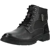 Camel active Schnürboots , Herren, Gr. 41, wärmend, schwarz, Leder, Schuhe Schnürboots, Schnürstiefelette, Workerboots mit Profilsohle