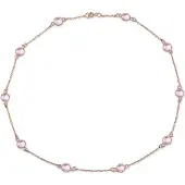 Ailoria Silberkette "Halskette Pink Quarz LAVANDE"
