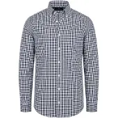 Steppin' Out Popelinehemd Vichy Navy