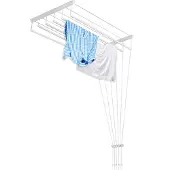 Sepio Deckenwäschetrockner Weiß 140 cm, 6 Stäbe