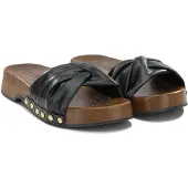 Ganni Damenschuh, schwarzes Leder, Größe 36