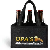 Sonstiges Flaschenträger Filz für 6 Flaschen 24x15x15cm Opa Geschenk