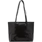I Fratelli Firenze Damen-Schultertasche aus echtem Rindsleder mit Reißverschluss Italy Blu UNICA 31x43x10 cm 5573-Blu
