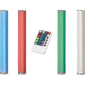 REALITY IMPORT LED Stehleuchte dimmbar mit Stoffschirm schmale Stehlampe Lichtsäule Farbwechsel