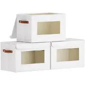 Merkloos Solidchoice – 3 Aufbewahrungsboxen mit Deckel und Tragegriffen