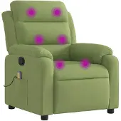 Syfax Massagesessel Hellgrün Samt