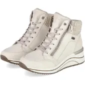 Remonte Damen High Sneaker Beige Leder & Textil Größe: 38