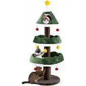 KOMFOTTEU 143 cm Kratzbaum mit zugänglichen Plattformen & oberer Höhle
