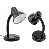Decorya Schreibtischlampe für Hausaufgaben, flexibel, schwarz